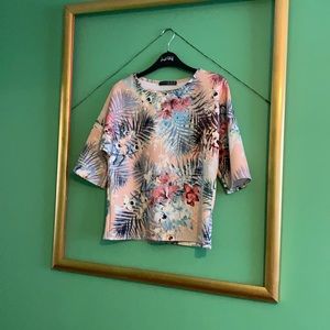 Atmosphere top - pastel flora print